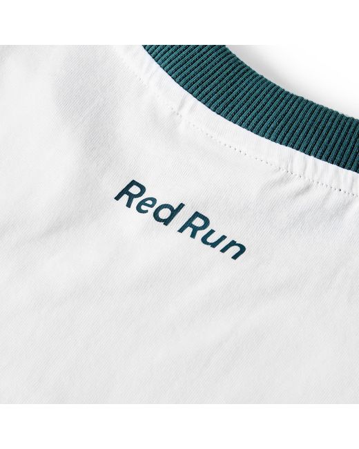 Red Run Blue Skyline Oversized Graphic T-Shirt
