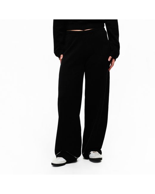 The Couture Club Black Knitted Panel Trousers