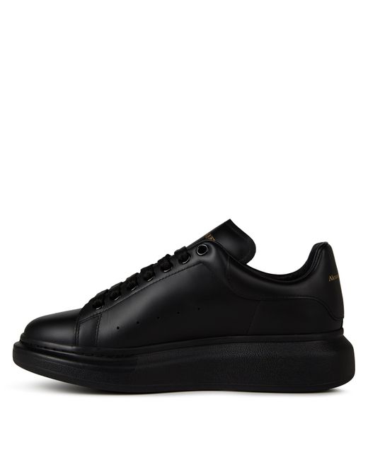 McQueen Black Oversized Leather Trainers for men