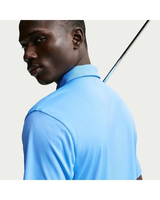 Nike Blue Short Sleeve Performance Polo Shirt for men
