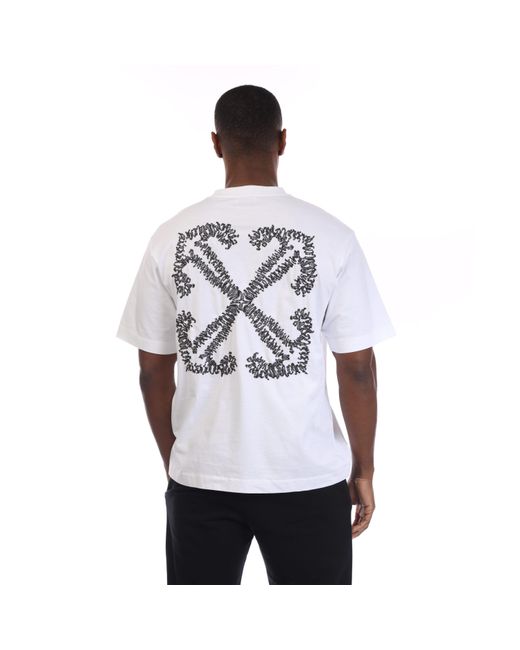 Off-White c/o Virgil Abloh White Tattoo Arrow Skate T-Shirt for men