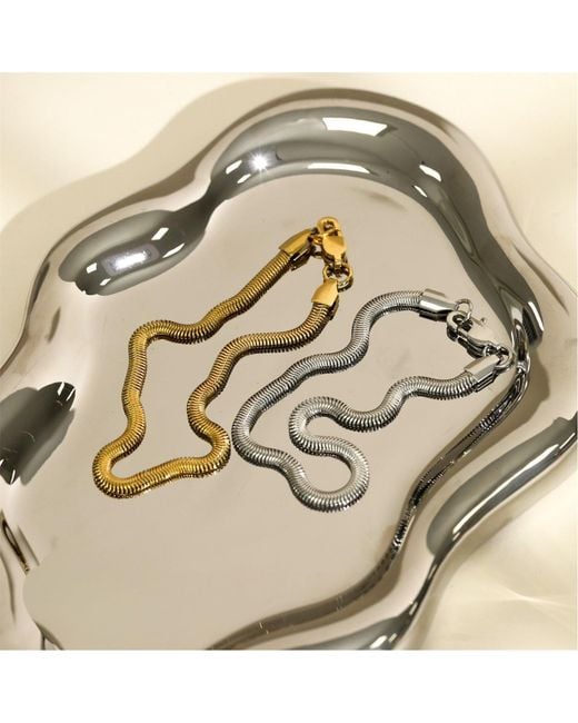 Inicio Metallic Waterproof Snake Chain Bracelet for men