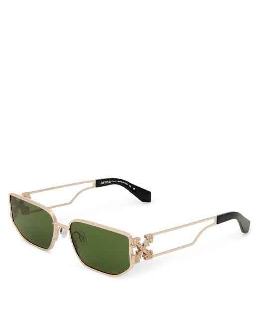 Off-White c/o Virgil Abloh Green Allen Rectangle Sunglasses for men