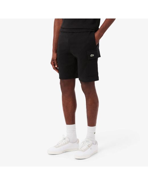 Lacoste Black Cargo Shorts for men