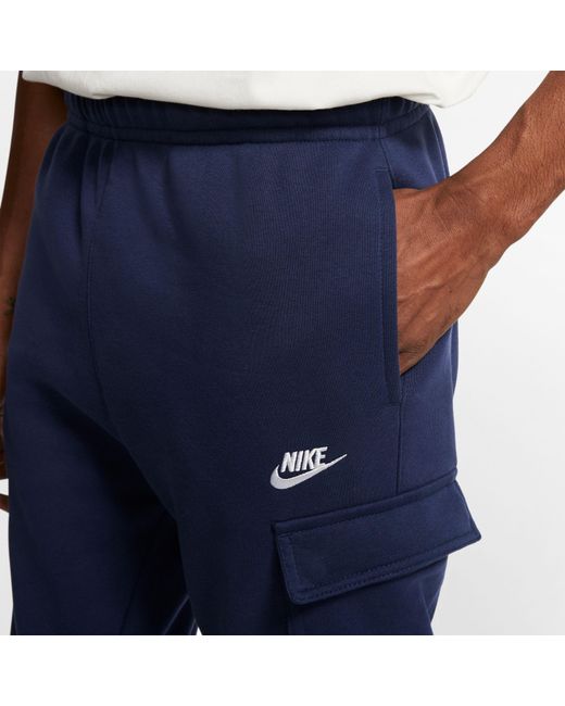 Nike Blue Sportswear Club Fleece Cargo Pants for men