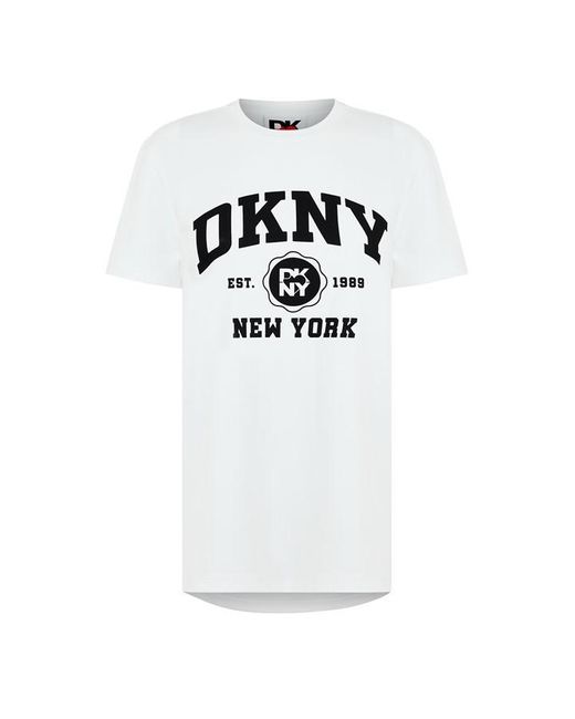 DKNY White Varsity Tee Ld42