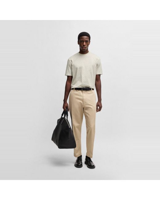 Boss Gray Hbb Htaut 80 Regular Fit T-Shirt for men