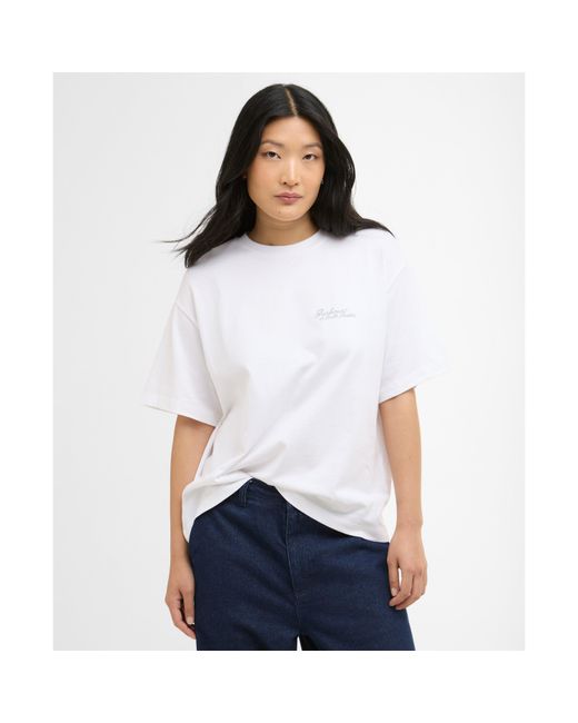 Barbour White Kirby Graphic T-Shirt