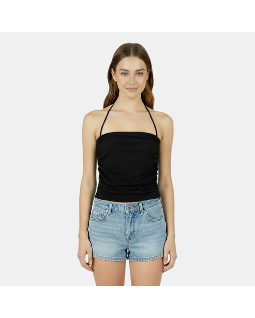 Jack Wills Black Slinky Halter Neck Cami Top