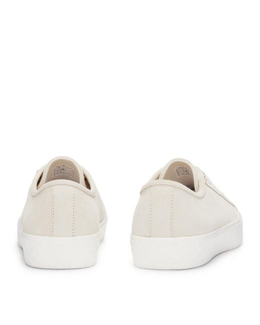 Boss White Aiden Tennis Shoes, Iconic Logo