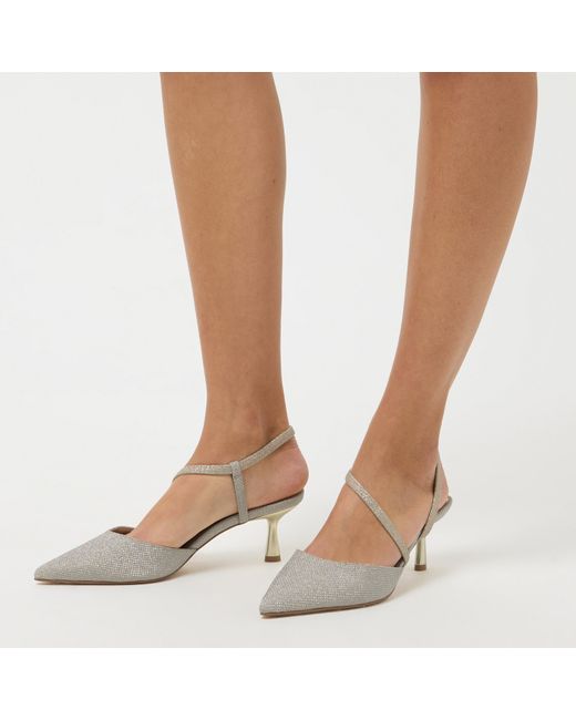 Dune Metallic Citrus Stiletto Heeled Mules