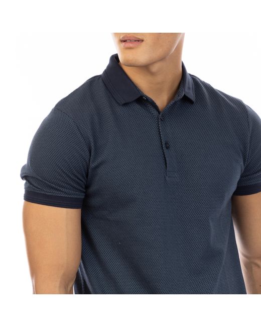 Peter Werth Blue Cosway Short Sleeve Polo Shirt for men