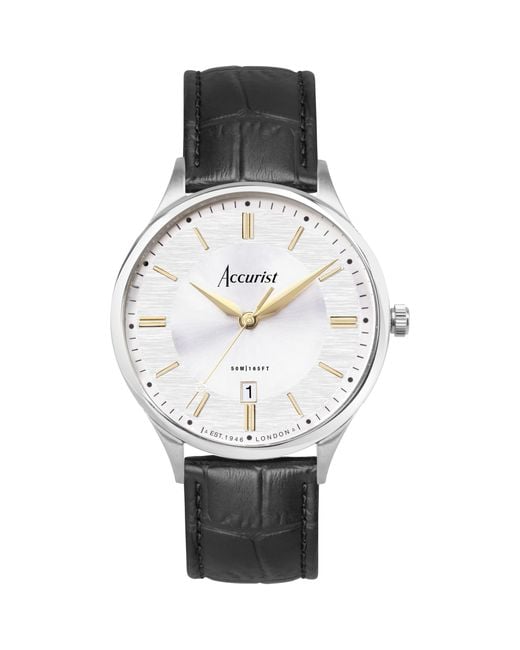 Accurist Metallic Classic Stainless Steel Classic Analogue Quartz Watch for men