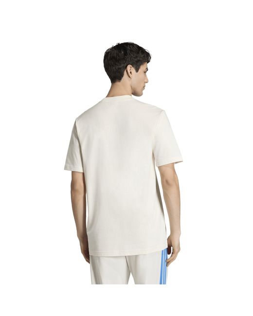 Adidas White Essentials Single Jersey Logo T-Shirt for men