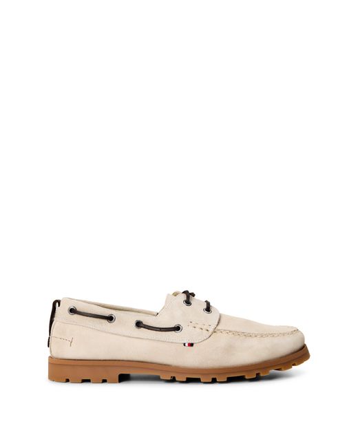 Tommy Hilfiger Natural Boat Shoe Suede Low-Top Trainers for men