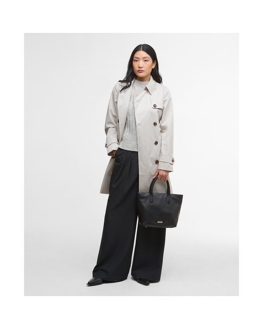 Barbour Black Birch Leather Tote Bag