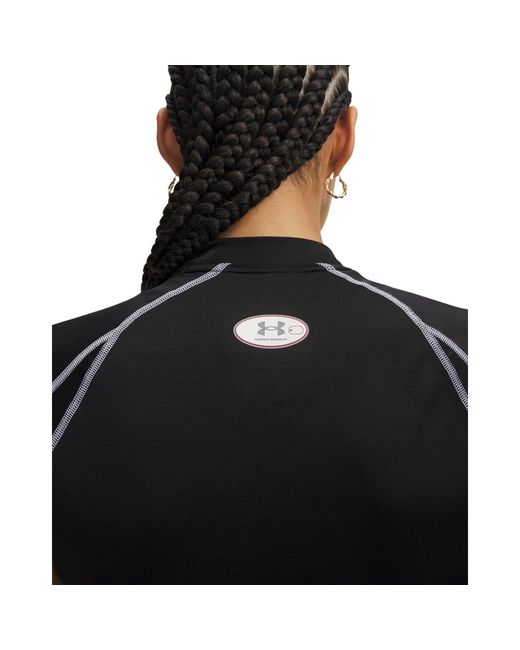 Under Armour Black Heatgear Elite Short Sleeve Performance Gym Top