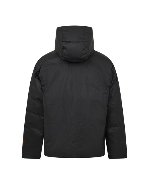 Heron Preston Black Hooded Puffer Down Jacket for men