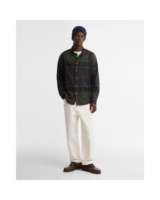 Barbour Blue Dunoon Long Sleeved Shirt for men
