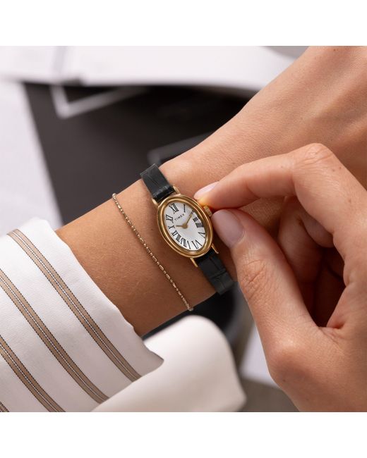 Timex Metallic Cavatina Oval Trend Watch