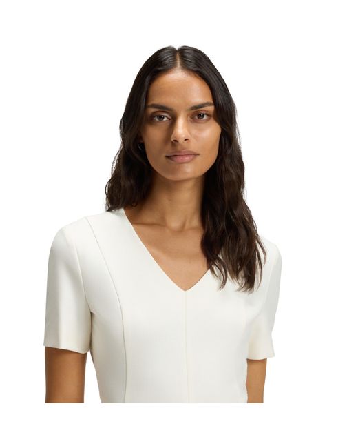 Boss White Damaisa Wrap Dress