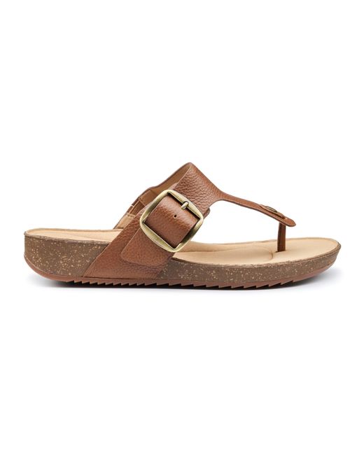 Hotter Brown Resort Sandals Wide Fit