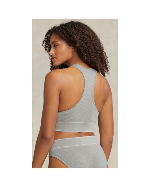 Polo Ralph Lauren Gray Crop Top