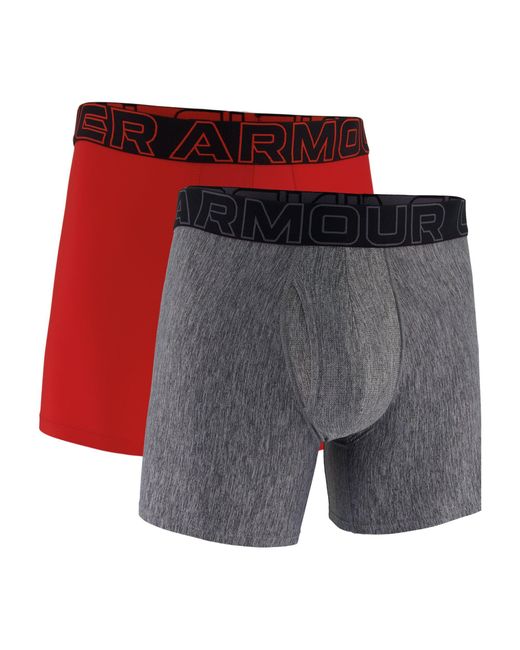 Under Armour Gray 2Pk 6In Tech 2 Boxers for men