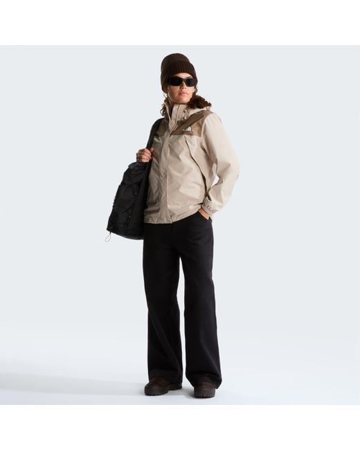 The North Face Natural Antora Dryvent Hooded Long Sleeve Waterproof Jacket