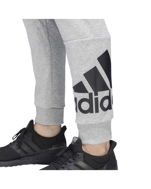 Adidas Gray Closed Hem Jersey Joggers for men