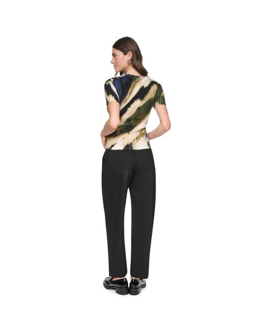 DKNY Green Printed Mix Rib Ld64
