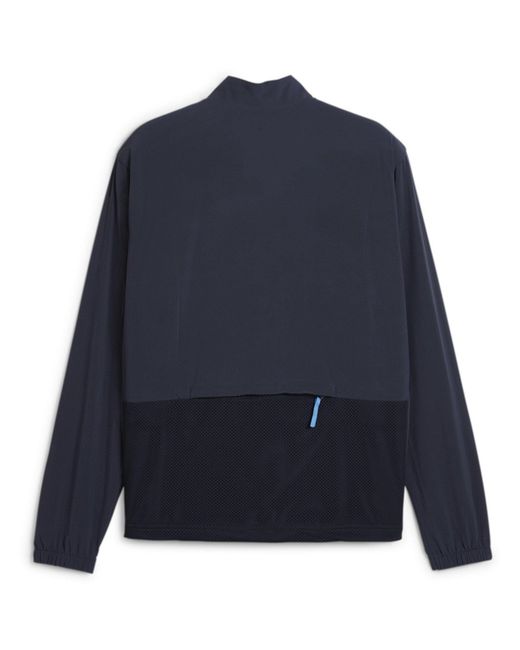 PUMA Blue Jacquard Polo Performance Golf Jacket for men