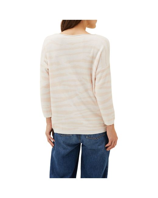 Phase Eight White Cida Zebra Jaquard Knit