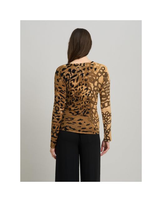 Gina Bacconi Brown Korra Print Jumper With Diamante