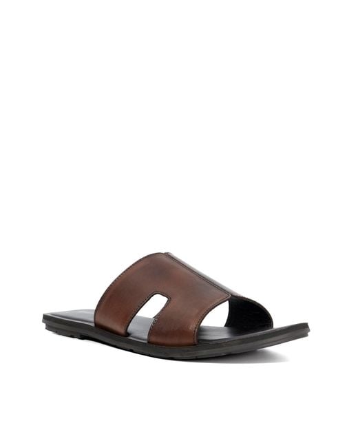 Dune Brown Ibes Flat Sandal for men