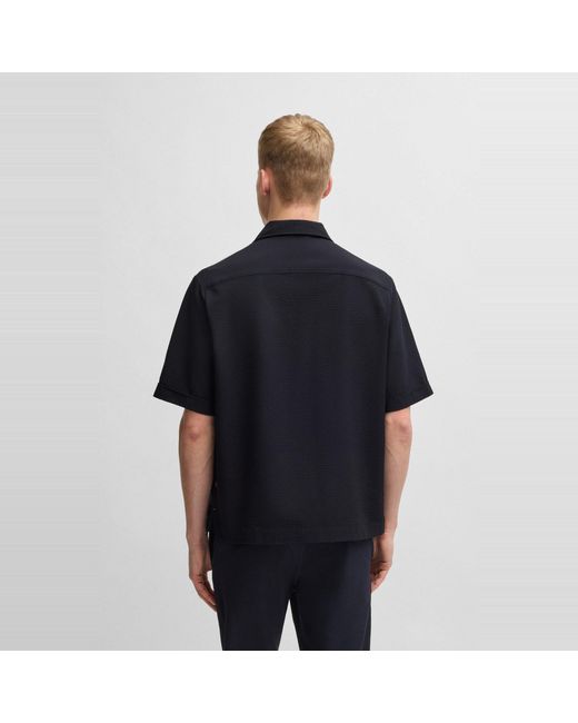 Boss Black Lapoully Seer Plain Short-Sleeve Shirt for men
