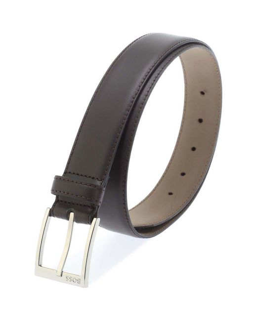 Boss Gray Ellotyo Sz35 10200670 02 Leather Belt for men