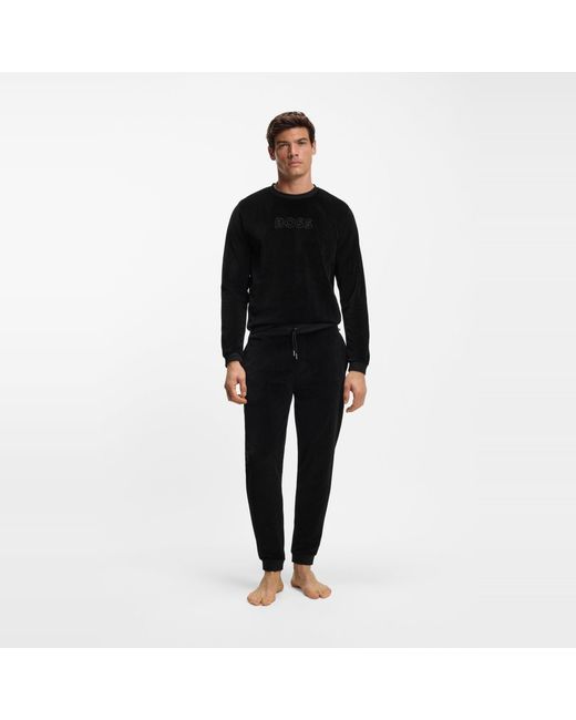 Boss Black Hugo Velour Pants 10275198 01 for men
