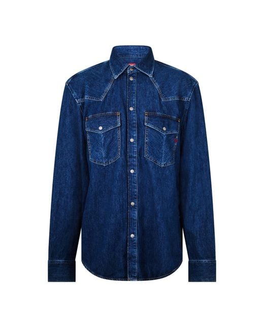 DIESEL Blue D Ocean Cowboy Shirt for men