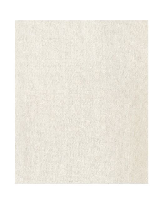 Barbour White Lambswool Woven Scarf