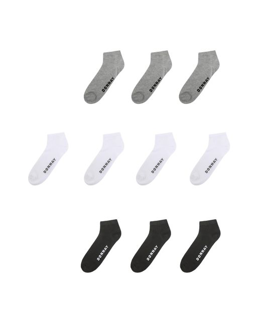 Donnay Metallic 10 Pack Trainer Socks Plus Size 12