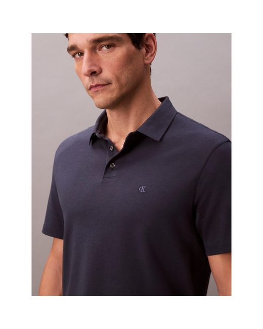 Calvin Klein Gray Short Sleeve Polo Shirt for men
