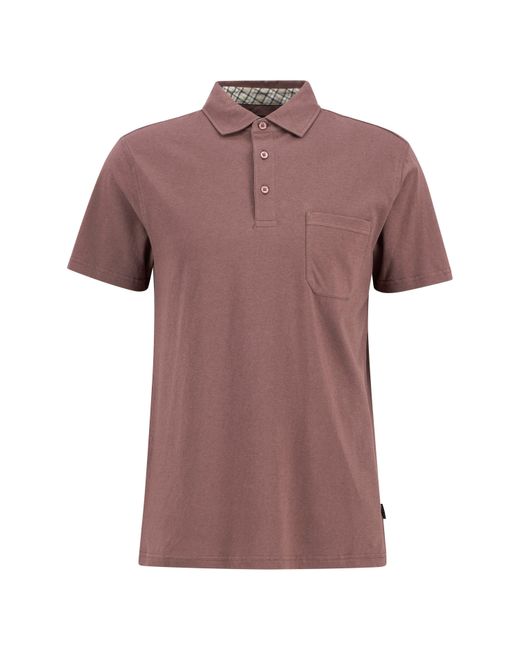 Barbour Purple Short Sleeve Polo Shirt for men