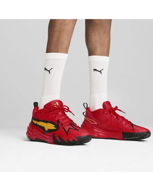 PUMA Red Scoot Zeros Retro Basketball Trainers for men