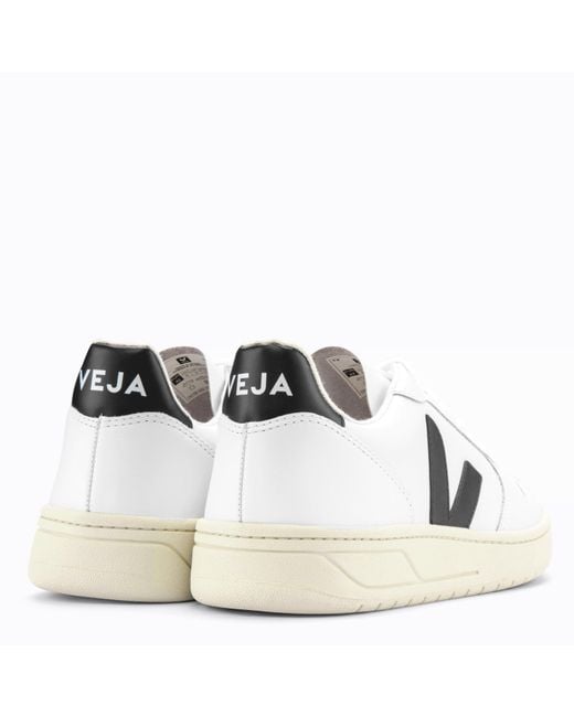 Veja White V-10 Leather Trainer for men
