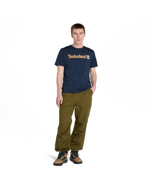 Timberland Blue Kennebec River Linear Logo Short Sl for men