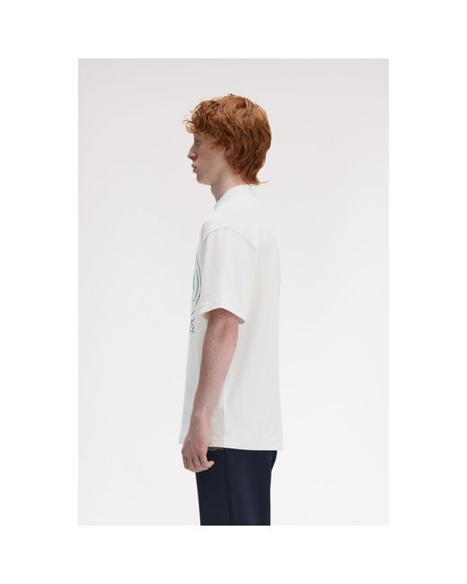 Fred Perry White Champions Regular Fit T-Shirt for men