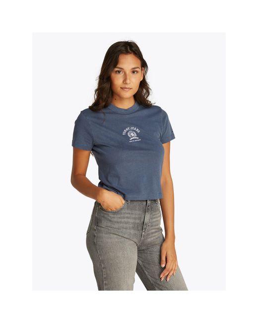 Tommy Hilfiger Blue Varsity Crest Crew Neck T-Shirt