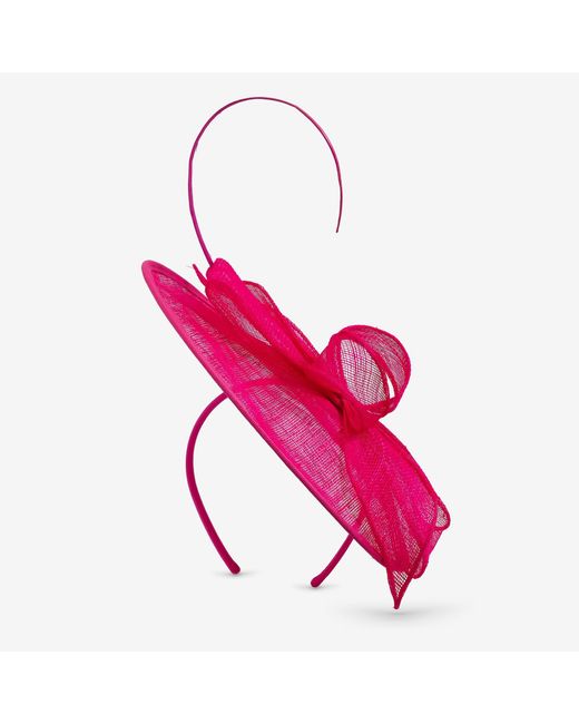 Jon Richard Pink Fuchsia Woven Bow Fascinator