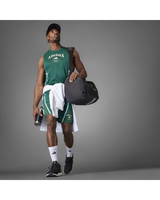 Adidas Green D4T Heri Performance Gym Vest for men